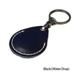 thumbnail image 2 of Justharion Leather Access Card Holder Keychain Round Water Drop Shaped Key Ring Keyring Black Water-Drop, 2 of 6