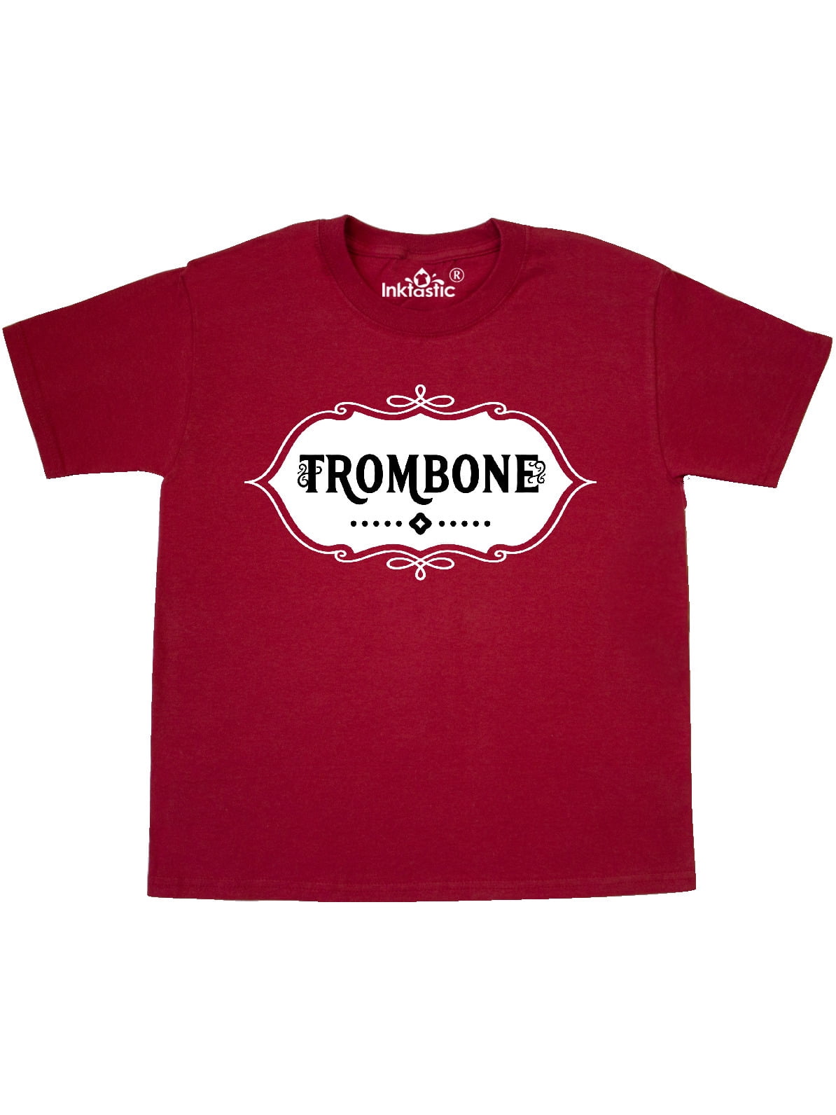 Inktastic Trombone White Emblem Youth TShirt