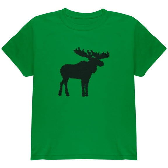 Moose Faux Stitched Youth T Shirt