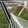 thumbnail image 2 of KEESTP Comfort 2 Person Cotton Rope Hammock, 500lb Capacity,Portable Hammocks for Camping Outdoor/Indoor Patio Backyard - Brown, 2 of 6
