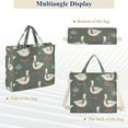thumbnail image 6 of FORMRS Womens Corduroy Tote Bag Crossbody Shoulder Handbag with Pocket, Winter Goose, 6 of 7