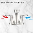 thumbnail image 5 of MAYEERTY 4" 2-Handle Centerset Bathroom Faucet with Pull Out Sprayer, Stainless Steel & Brass, Brushed Nickel, 5 of 6