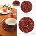 thumbnail image 3 of Coolnut Christmas Snowflakes Pot Holder Set of 2, Heat Resistant Round Cotton Hot Pads Table Mats Trivets for Hot Dishes/Pot/Bowl/Teapot/Hot Pot Holders, 7"+ 9", 3 of 6