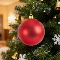 thumbnail image 3 of Red Christmas Matte Ball Ornaments Red Plastic 4.72 Inch For Tree Decor Holiday Party Wedding Indoor Outdoor Shatterproof Hanging Lightweight, 3 of 7
