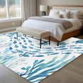 thumbnail image 4 of Sea Turtle Area Rugs 5x7 ft Watercolor Ocean Blue Turtle Fish Seaweed Washable Rug Non Slip Indoor Carpet Absorbent Floor Mat for Living Room Bedroom Dining Room, 4 of 9