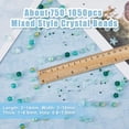 thumbnail image 2 of 750-1050Pcs Assorted Glass Beads Ocean Glass Beads Light Green Series Glass Seed Beads Round Starfish Fish Rondelle Beads for DIY Jewelry Making Hole: 0.8-1.2mm, 2 of 9
