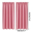 thumbnail image 3 of Soft Blackout Silk Curtains for Bedroom, Solid Color Curtain Heat Insulation Energy Saving for Bedroom or Living Room Decor 71.7x41.7Inch Pink, 3 of 3