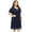 Blue, variant on Women's Button Down Nightgowns Soft Short Sleeve House Dress with Pockets V Neck Sleepdress Plus Size