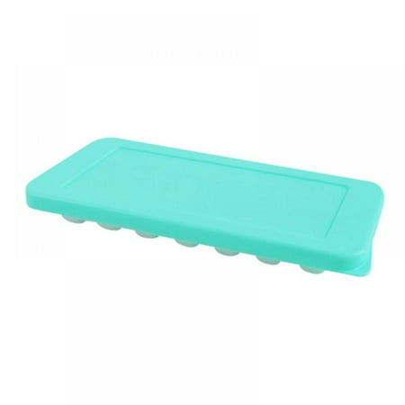 

Ice Cube Trays Flexible Silicone Ice Trays with 14 Blocks Trays and Spill-Resistant Removable Lids | Easy Release Ice Trays | Silicon Bottom | BPA Free | Stackable | Dishwasher Safe