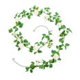 thumbnail image 1 of Guirnalda de flores artificiales para colgar en la pared, planta con hojas verdes, decoración para bodas Blanco, 1 of 9