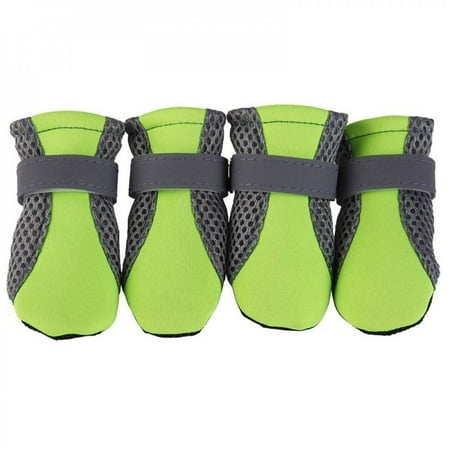 Comfortable And Breathable Dog Shoes Anti-Slip Pet Boots Paw Protector Reflective Straps Dog Teddy Cute Net Shoes