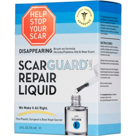 Scarguard Repair Liquid with Vitamin E 0.5 oz (Pack of 4) - Packaging may vary