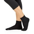 thumbnail image 6 of Fruit of the Loom All Day Comfort Ankle Socks for Women, Black, Sizes 4-10 (6-Pack), 6 of 10