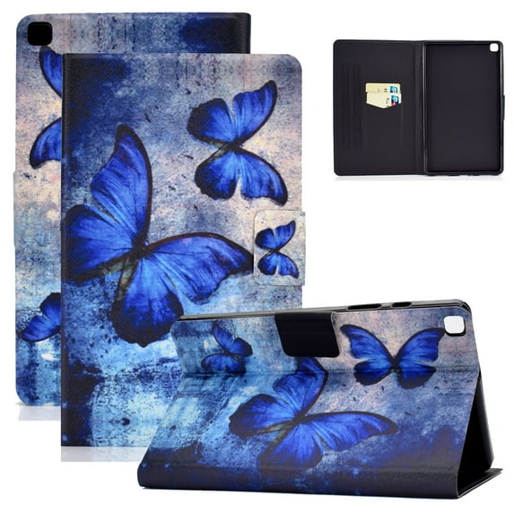 Allytech Case for Samsung Galaxy Tab A7 Lite 8.4 2021(SM-T220/SM-T225), Slim Soft PU Leather Shockproof Folio Flip Stand Card Holder Cover Case for Galaxy Tab A7 Lite T220 2021(8.4"), Blue Butterfly