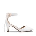 thumbnail image 2 of Zapatos DREAM PAIRS Tacones Bajos de 6.5 cm Blancos Talla 11, 2 of 7