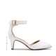 thumbnail image 2 of Zapatos DREAM PAIRS Tacones Bajos de Gatito Punta Fina Blancos 2.5", 2 of 7
