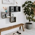 thumbnail image 3 of Kaboon Wall Mount Cube Shelf Set of 3,19.75x12.5x7.75, Model-Cube-Shelf, Eucalyptus, 3 of 7
