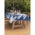 thumbnail image 3 of Outdoor Tablecloth with Umbrella Hole for Patio/Picnic/Party/Camping, Navy Blue Palm Trees Waterproof Table Cloth Rectangle Table Cover Washable, Farmhouse Tropical Summer Beach (54"x 80"), 3 of 9
