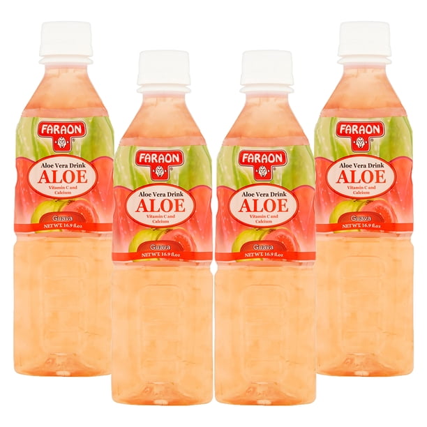 Faraon Aloe Vera Drink Healthy (4 Pack) Faraon Guava Aloe Vera Drink 16.9 fl. oz - Walmart.com