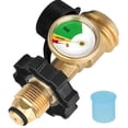 thumbnail image 1 of Adaptador de tanque de propano Aekops de 45 kg con manómetro Pol a Qcc1 Brass, 1 of 7