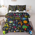 thumbnail image 1 of Math Bed in a Bag Twin 7 Pieces - Twin Size Comforter Set,Mathematical Formula Bedding Sets Math Equations Art Bed Set with Comforter,Sheets,Pillowcases & Shams, 1 of 5