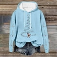 thumbnail image 4 of Craaazy Women's Christmas Holiday Cute Loose Long Sleeve Hoodie Sweatshirt Gifts, 4 of 5