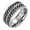 Rainbow, variant on Men's Double Chain Spinner Ring, 9mm Fidget Band, US 7-11