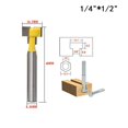 thumbnail image 2 of 1/4", 1/2" Shank T-Slot Milling Cutter T-Track Slotting Carbide Wood Milling, 2 of 2