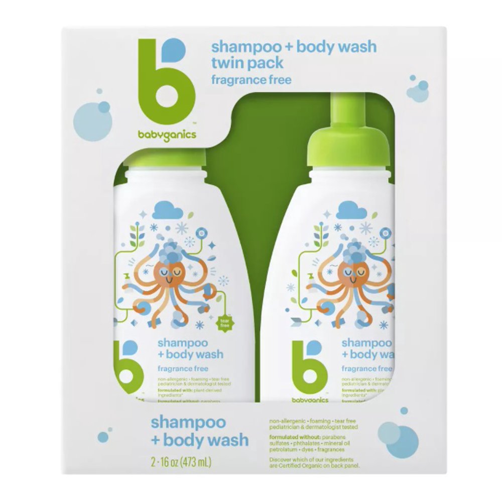 Babyganics Shampoo & Body Wash, 2 pk./16 oz.