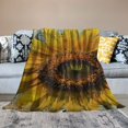 Autua Sunflower Warm Lightweight Blanket Soft Fleece Throw Blanket All