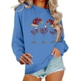 thumbnail image 2 of Sakmal Blue Sweatshirts for Women Christmas Pullover Graphic Oversized Sweatshirts Loose Fit Fall Clothes 2025, 2 of 6