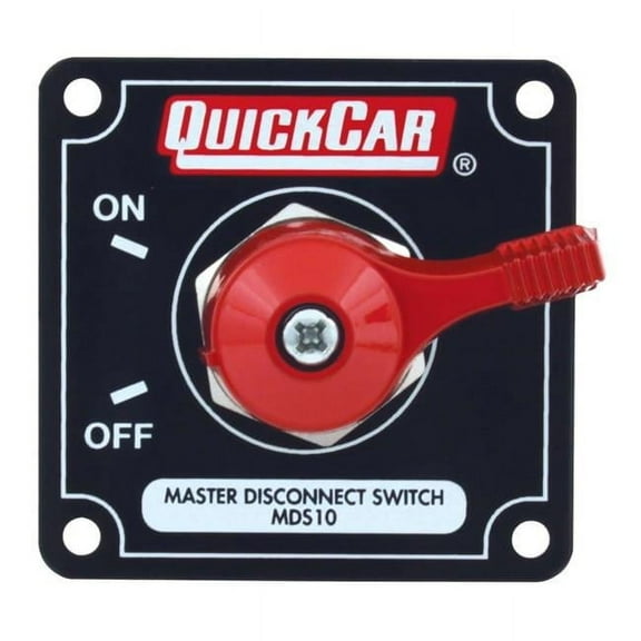 Quickcar Racing Products 55-010 MDS10 Solid Mounting Plate Master Disconnect Switch - Black