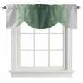 thumbnail image 2 of Grey Forest Green Gradient Tie Up Valances Curtain, Adjustable Kitchen Minimalist Ombre Modern Art Valances for Windows Decor, Rod Pocket Short Curtains Set for Bedroom/Bathroom, 42"x18", 2 of 9