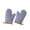 B, variant on Quilted Cotton Linen Oven Mitts Set of 2, Heat Resistant Kitchen Gloves in Solid Multicolor Blue, 10.4in, 1 Pair