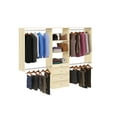 thumbnail image 4 of Easy Track Wood Laminate Deluxe Closet Organizer with Shelves and Drawers, Honey Blonde, 4 of 4