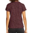 thumbnail image 3 of Women's Red Cheetah Print O-neck Short Sleeve T Shirt, 3 of 12