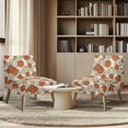 thumbnail image 4 of HELLHERO Thanksgiving Armless Accent Chair Cover Featuring Pumpkin Print, Anti Scratch Elastic Bottom Protector for Living Room Kitchen, 4 of 8
