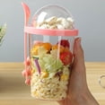 thumbnail image 2 of Oatmeal Cup 1 Set Widely Applied Food Contact Grade Fashion Body Slimming Oatmeal Handy Cup with Cover Spoon, 2 of 5