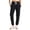 Black, variant on Women's Cargo Sweatpants with 4 Pockets Cotton Jogger Pants Elastic Waist Athletic Lounge Pants for Running Yoga Gym