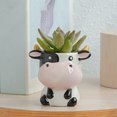 thumbnail image 4 of Transemion Gardens Beauty With Animal Planter - Eco-friendly Materials Easy To Maintain Small Ceramic Plant Pot foxes 1Set, 4 of 6