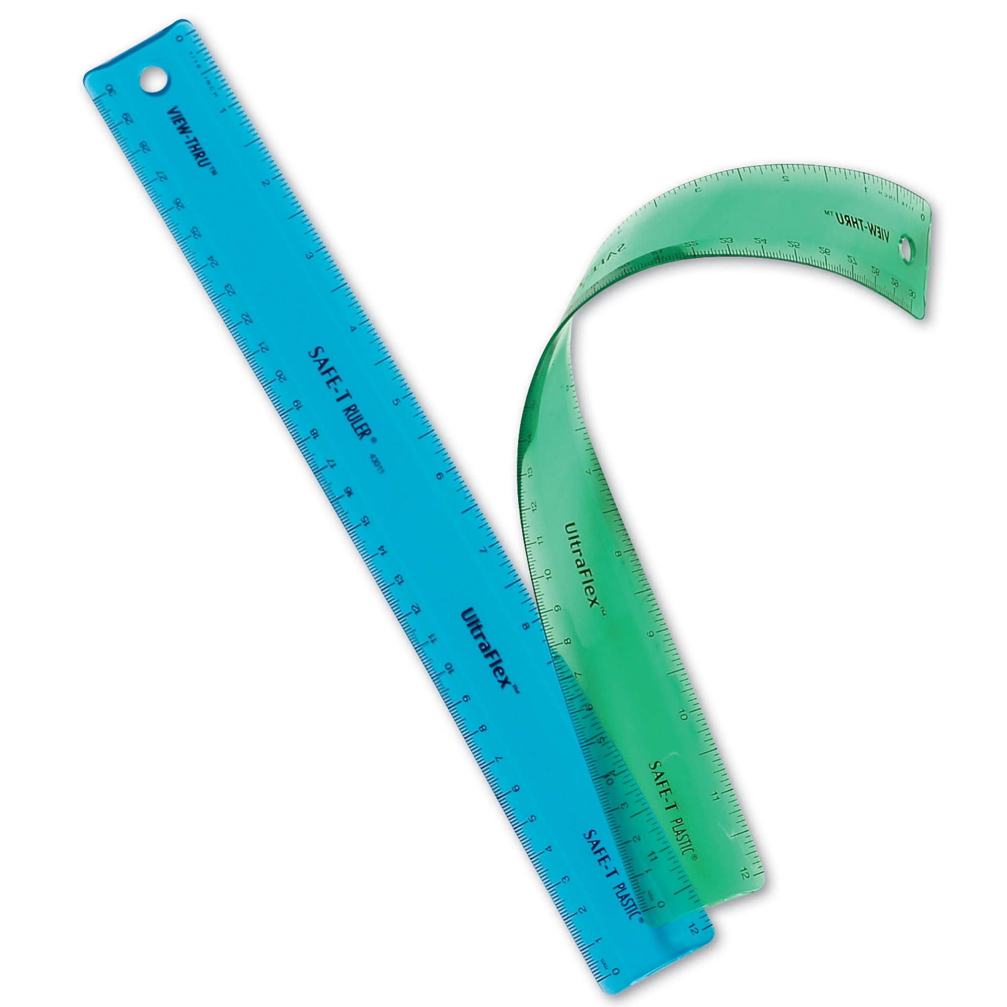 Learning Resources UltraFlex SAFE-T Ruler, Transparent Ruler, Math Class Accessories, Grades K+, Ages 5+