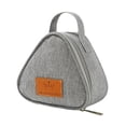 thumbnail image 3 of Bolsa de aislamiento triangular, mini caja bento térmica de gran capacidad, contenedor de alimentos, bolsa de bolas de arroz para gimnasio, playa, gris 225X135X21cm, 3 of 8