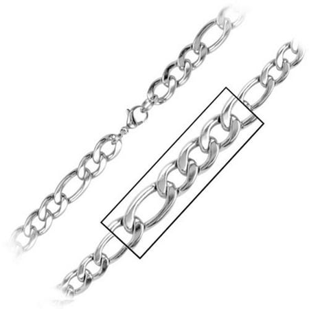 Inox Jewelry NSTC021-20 Figaro Stainless Steel Chain, 9 mm & 20 in.