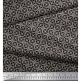 thumbnail image 3 of Soimoi Black Moss Georgette Fabric Arrow & Diamond Geometric Fabric Prints By Yard 42 Inch Wide, 3 of 3