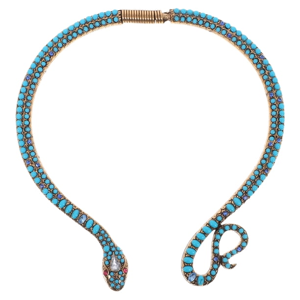 Collar de serpiente Vintage, joyería decorativa de aleación, hermosa cadena de clavícula, 1 ud.