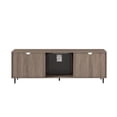 thumbnail image 2 of 70" Modern Wood  Fireplace Console with Rattan Door - Driftwood, 2 of 6