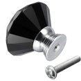 thumbnail image 2 of Magik 20Pcs Crystal Glass Cabinet Knob Diamond Shape 30mm Drawer Cupboard Handle Pull (Black), 2 of 6