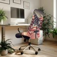 thumbnail image 3 of POLERO American Flag Cross Dove Corrosion Proof One Piece Office Rolling Chair Cover, Breathable Elastic Cloth Office Chair Protector for Home, 3 of 7