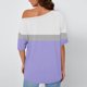thumbnail image 3 of Tops de Manga Corta para las Mujeres Cuello Inclinado de Ajuste Suelto Casual Blusa Deportiva para el Hogar, Top de Poliéster Relajado para Primavera Verano Diario Y Entretenimiento, 3 of 6