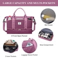 thumbnail image 3 of Gynky Travel Duffle Bag Weekender Bags for Women with Shoe Compartment Carry on Overnight Bag Gym Duffel Bag with Wet Pocket Hospital Bags for Labor and Delivery, 3 of 8